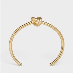 Celine Single Knot Gold Cuff Bracelet
